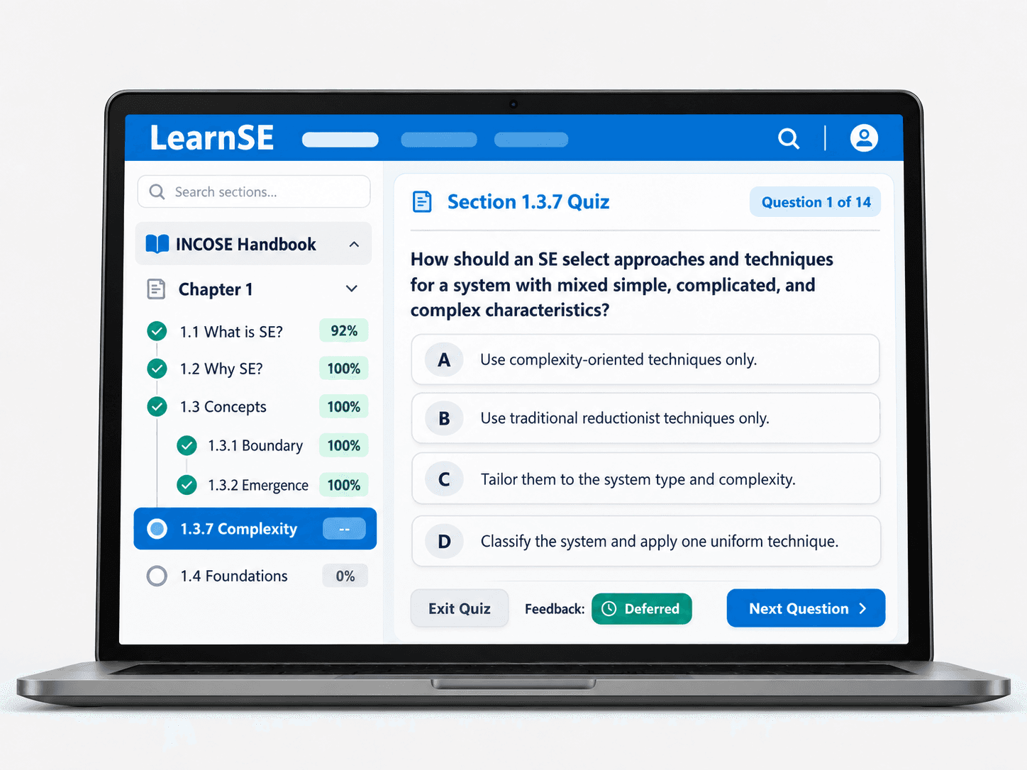 INCOSE™ Knowledge Exam Practice Simulator